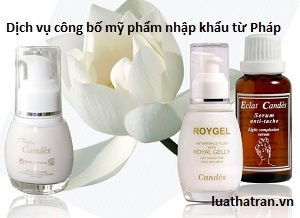 Dịch vụ c&ocirc;ng bố mỹ phẩm nhập khẩu từ Ph&aacute;p